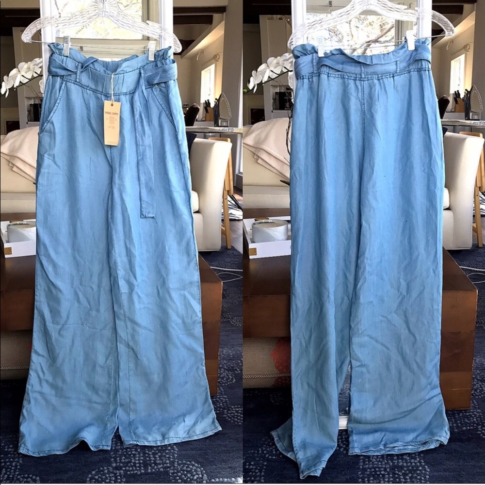 LAST ONE ‼️ S/L 👉🏼 Blue Wide Leg Pants 💦 - Picture 5 of 8